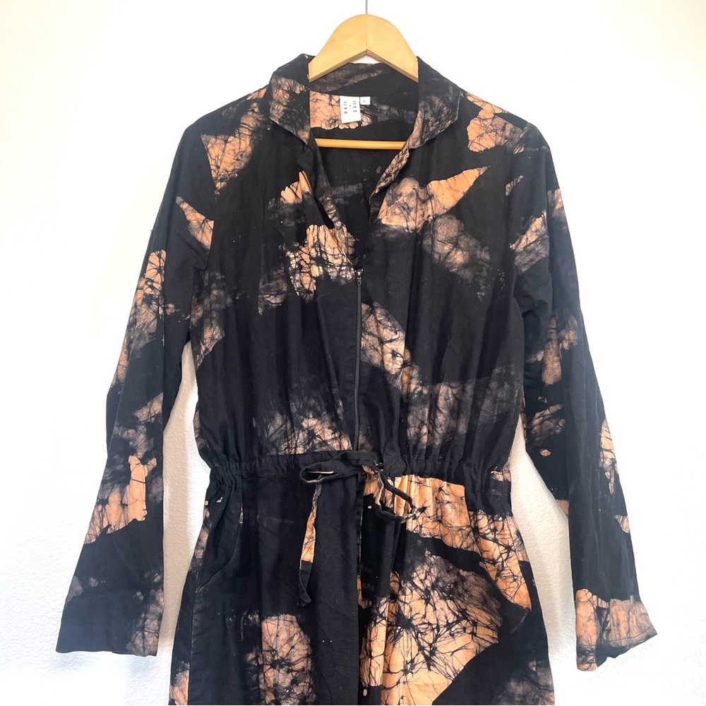 Osei Duro hand dyed batik flight suit in Contuse, size L